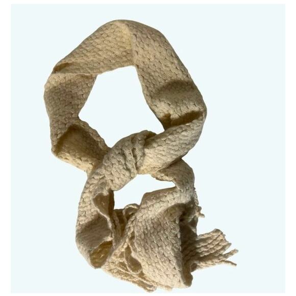 Banana Republic Scarf Lamb's Wool and Rabbit Hair in Ivory with Fringe - Picture 1 of 7